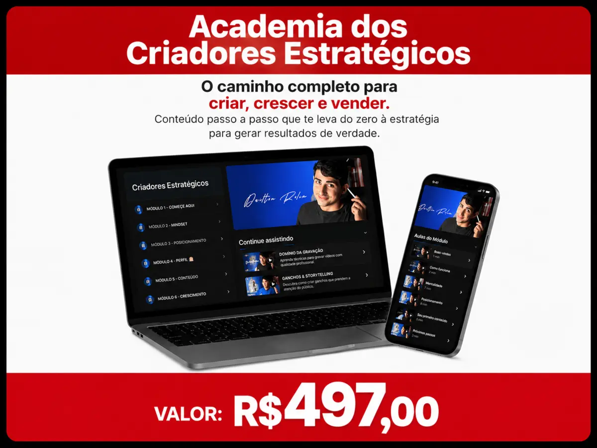 Academia dos Criadores Estratégicos — valor R$ 497