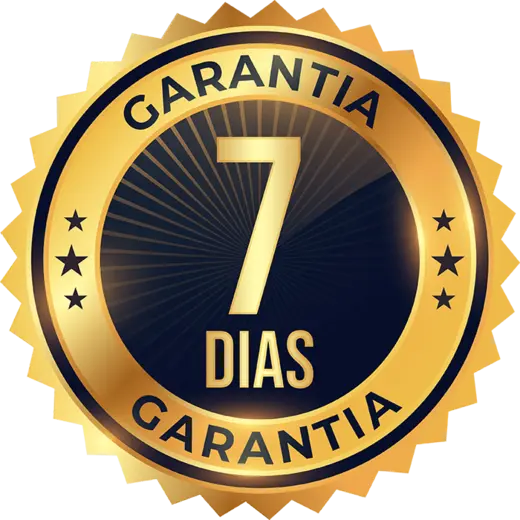 Selo dourado de garantia de 7 dias